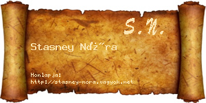 Stasney Nóra névjegykártya