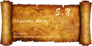 Stasney Nóra névjegykártya